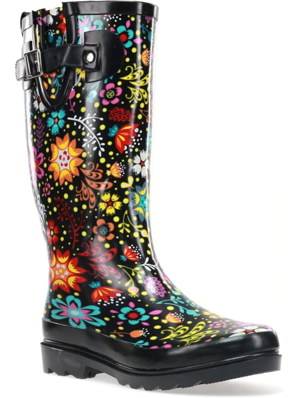 Women's Garden Play Black Tall Waterproof Rain Boot Outdoor Garden Shoes